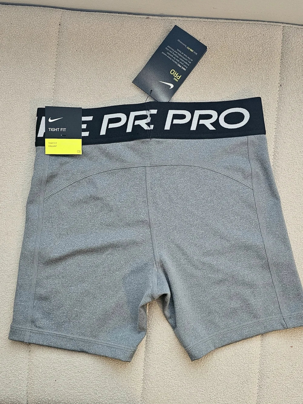 NWT Nike Girl's Pro Dri-FIT Gray Shorts - Large